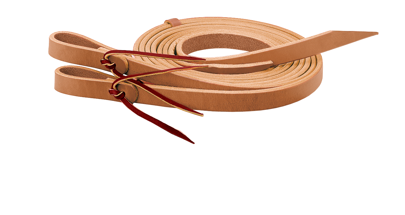 7' LEATHER SPLIT REINS-GOLD BRN