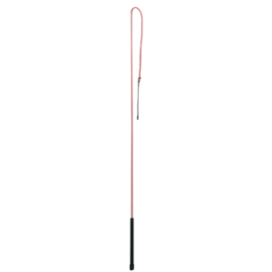 STOCK WHIP RUBBER HANDLE 50" RED