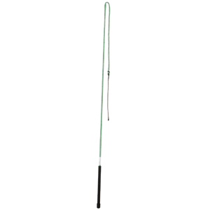 STOCK WHIP RUBBER HANDLE 50" GRN