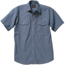 CHAMBRAY WESTERN SHIRT S/S