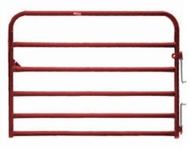 6'RED 6-BAR 2"TUBE GATE50"HT