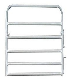 4'GRY 6-BAR 2"TUBE GATE50"HT