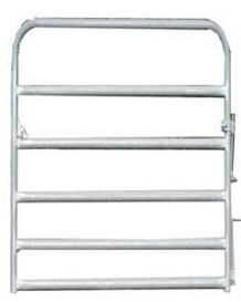 6'GRY 6-BAR 2"TUBE GATE50"HT