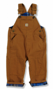 CANVAS BIB OVERALL FLANNEL LINED