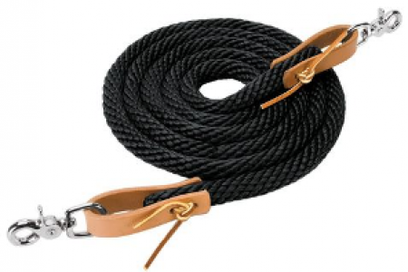 POLY ROPER REINS BLACK