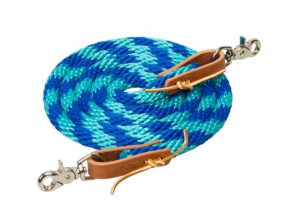 POLY ROPER REINS TURQ BLUE