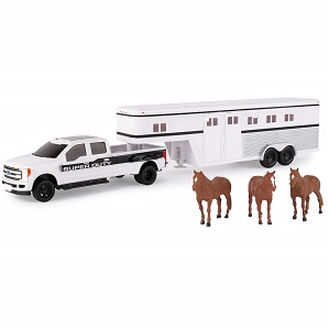 1:32 F350 W/HORSE TRAILR &HORSES