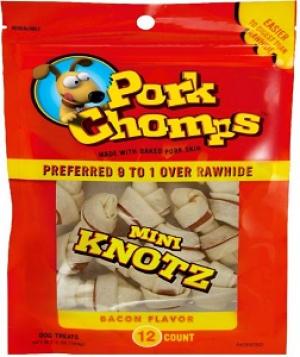 PORK CHOMP BACON MINI KNOT 12PK