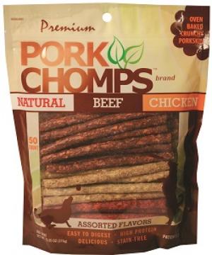 PORK CHOMP MUNCHY STICK AST 50PK