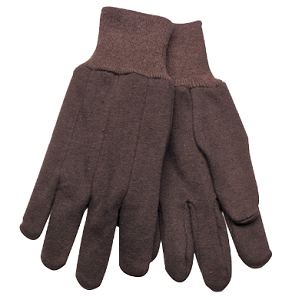 BROWN JERSEY GLOVE 9OZ LG