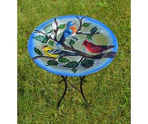 SONGBIRD TRIO BIRDBATH W/ STAND