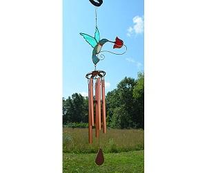 HUMMINGBIRD/RED FLOWER CHIME SM