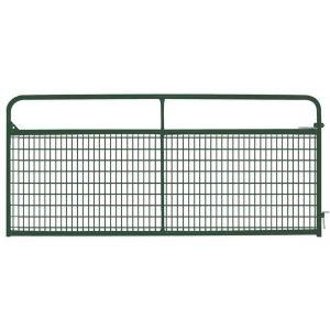 8' ECONOMY WIRE FILLD GATE GREEN