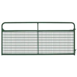 8' ECONOMY WIRE FILLD GATE GREEN