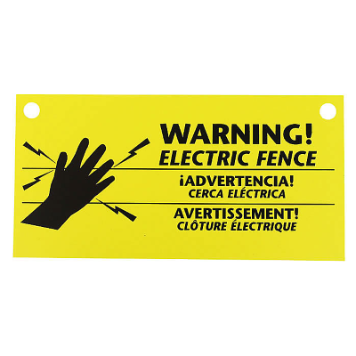 WARNING SIGN ELEC FENCE 3/PK