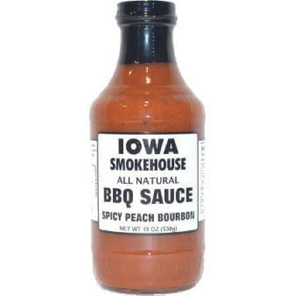 IS SPICY PEACH BOURBON BBQ SAUCE