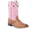 YOUTH SQUARE TOE BOOT TAN/PINK