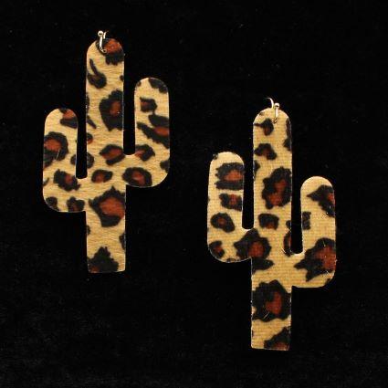 EARRINGS LEAPORD CACTUS