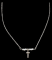 SILVER WHITE SILVER CROSS NECKLC