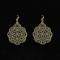 EARRINGS WOOD MDLLN CUTOUT OLIVE
