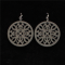 EARRINGS ROUND CUTOUT GRAY