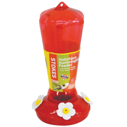 HOLLYHOCK HUMMINGBIRD FEEDER