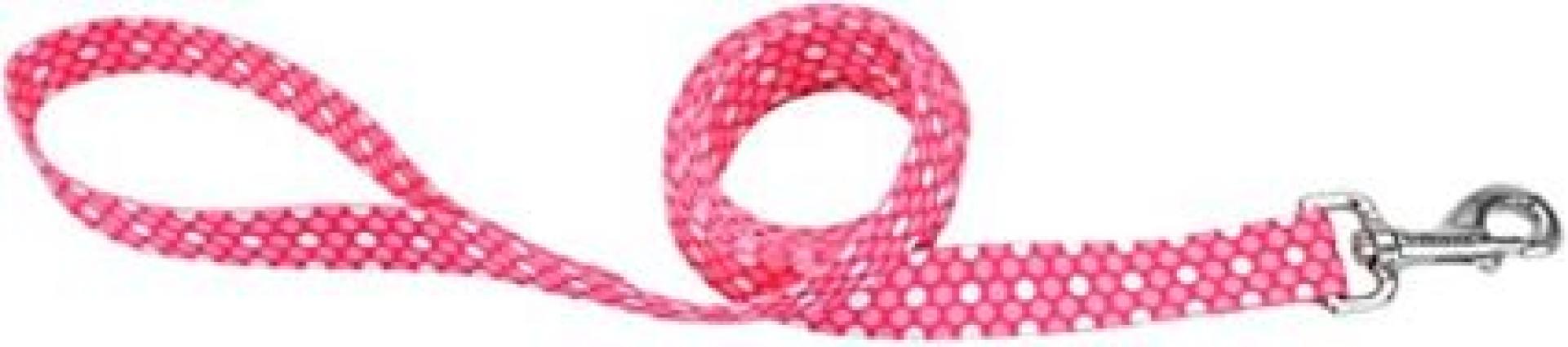 1" ATTIRE LEASH PINK DOTS