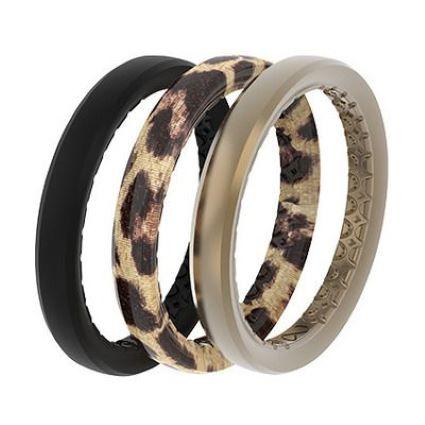 GROOVE RING STACKABLE LEOPARD 6