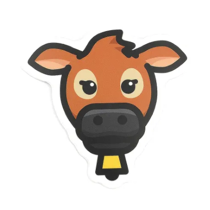 JERSYE COW STICKER