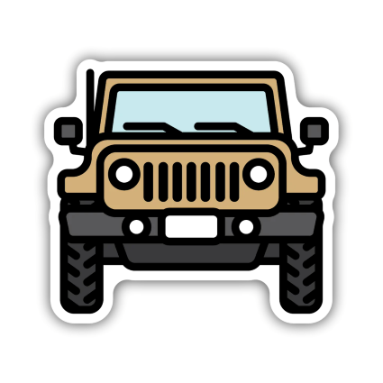 JEEP FRONT VIEW STICKER