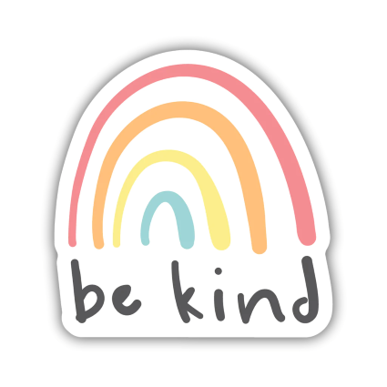 BE KIND RAINBOW STICKER