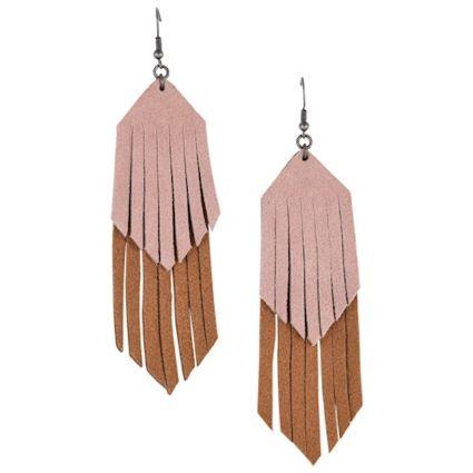 EARRINGS SUEDE IVORY