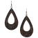 EARRINGS TOOLED LEATHER TEARDROP