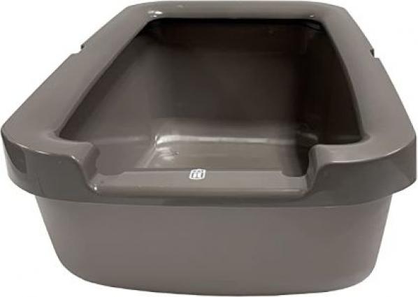 CATIT CAT PAN WITH RIM GREY