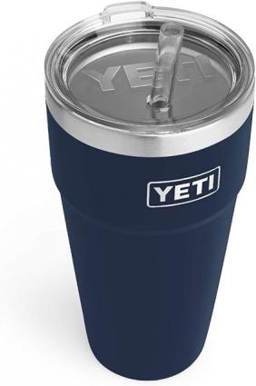 RAMBLER 26OZ STRAW CUP NAVY