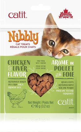 CATIT NIBBLY CHICKEN/LIVER 3.2OZ