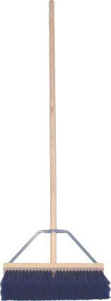 PUSH BROOM W/HANDLE 16" POLY