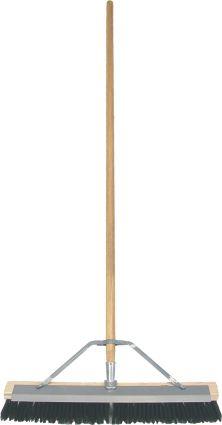 PUSH BROOM W/HANDLE 24" W/SCRAP