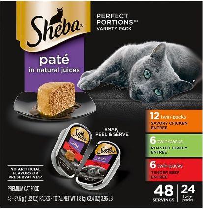 24PK SHEBA PATE CHK/TURK/BEEF