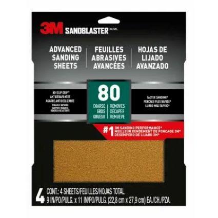 80G 4PK 9X11 SANDPAPER