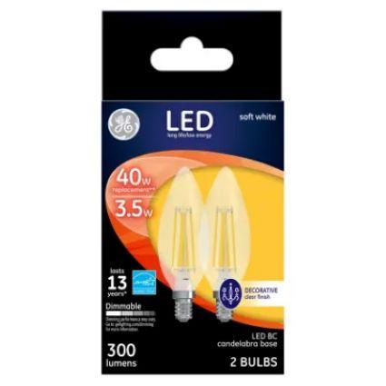 GE 2PK 3.5W SW BC BULB