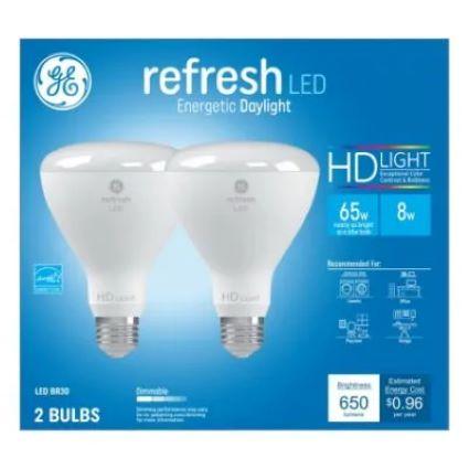 GE 2PK8W BR30 REF BULB