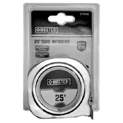 25' X 1" CHROME TAPE MEASURE