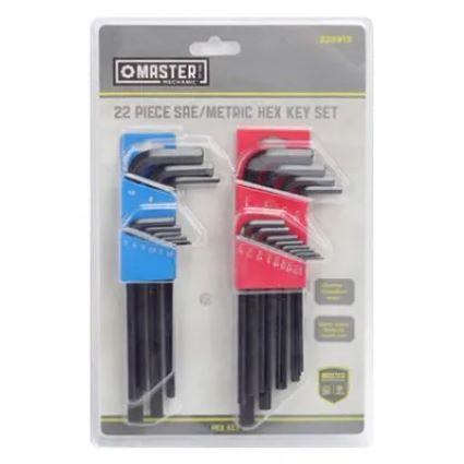 MM 22PC HEX L KEY SET