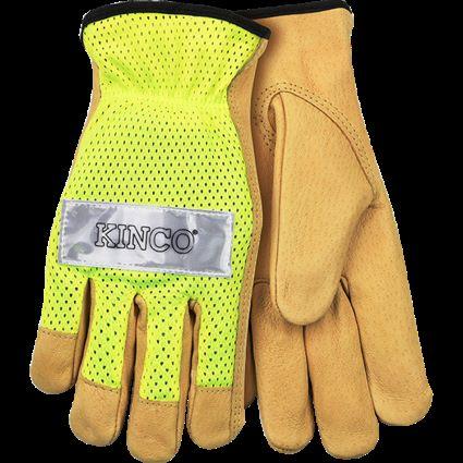 PIGSKIN SAFETY YELLOW GLOVE