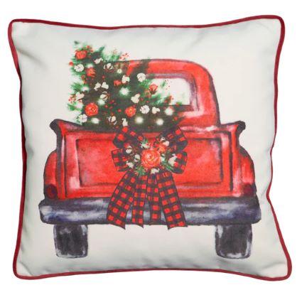 CHRISTMAS TRUCK PILLOW