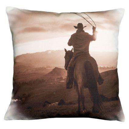 WRANGLER ROPING COWBOY PILLOW