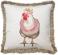 WATERCOLOR CHICKEN PILLOW