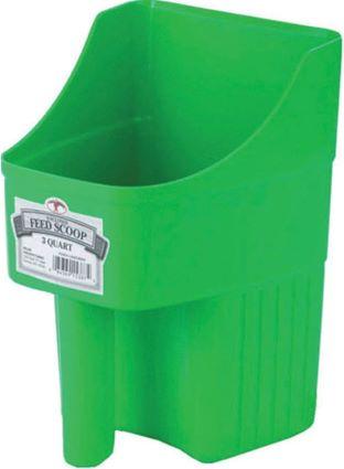 3QT ENCLOSED FEED SCOOP LIME GRN