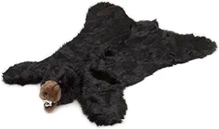 LARGE BLACK BEAR RUG